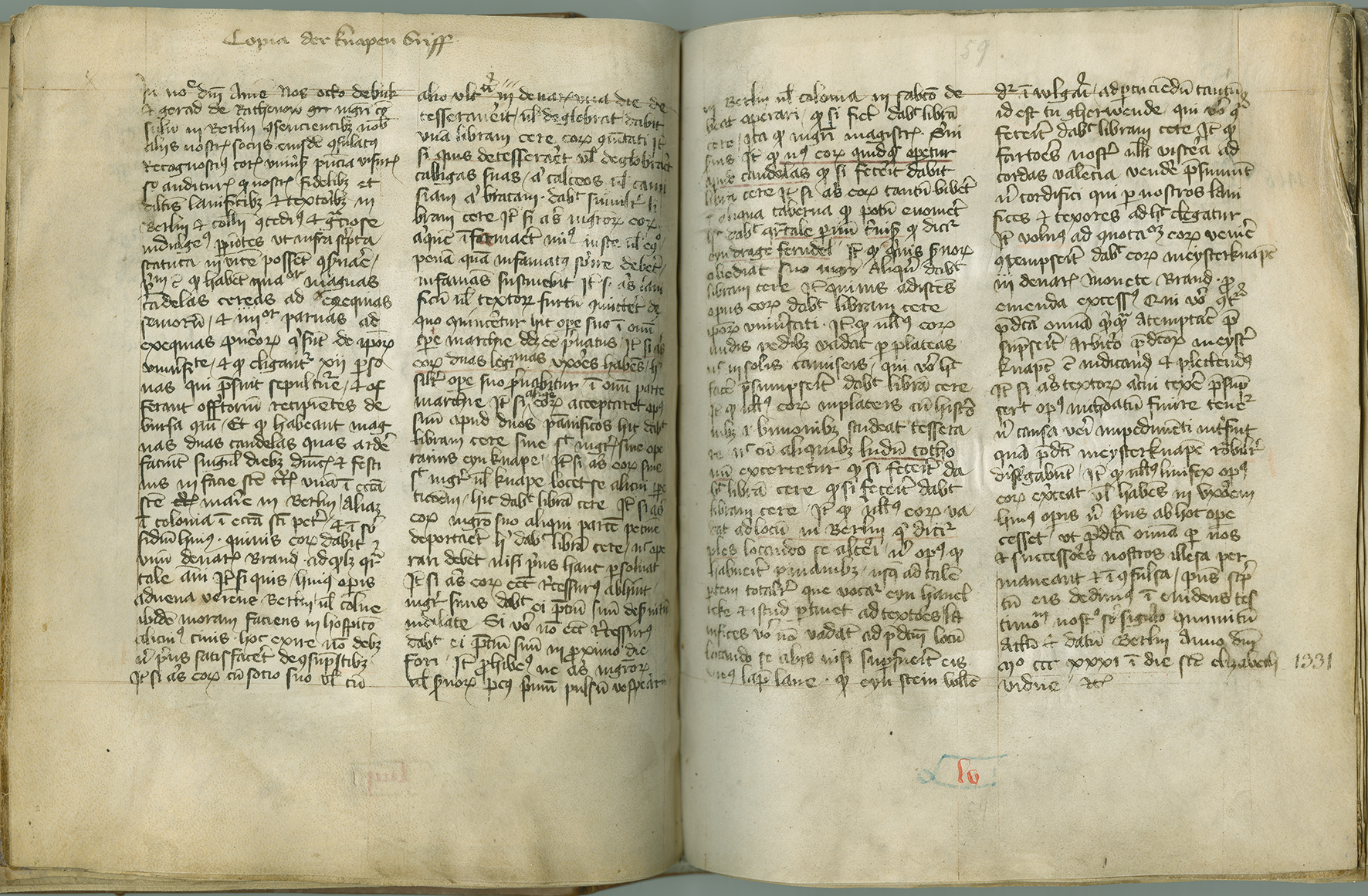 Landesarchiv Berlin, A Rep. 500, Nr. 1, Bl. 58–59